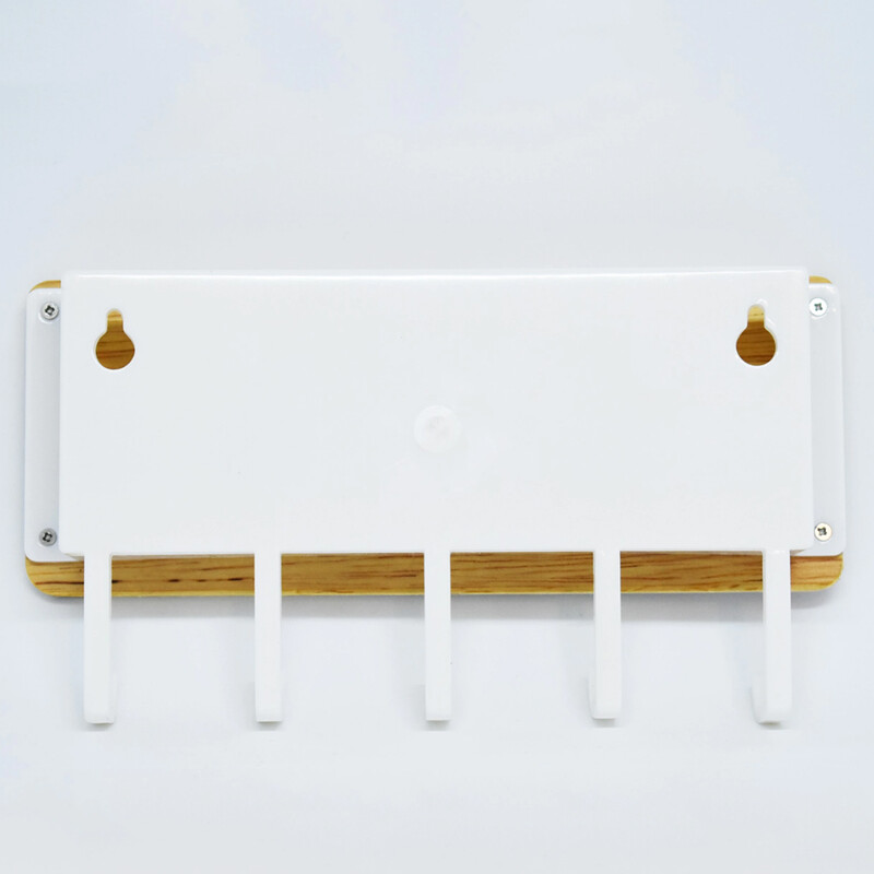 Окачен на стена дървен ключодържател Декоративен стенен рафт Кутия за съхранение на различни предмети