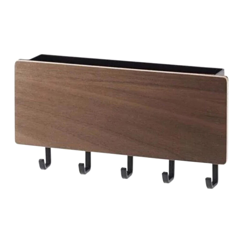 Окачен на стена дървен ключодържател Декоративен стенен рафт Кутия за съхранение на различни предмети