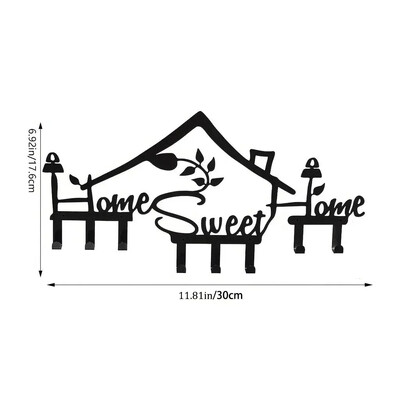 Višenamjenska željezna zidna viseća slatka mačka Stalak za ključeve Svečana atmosfera Zidni stalak za mačke Kuka Kuka za kućanske ključeve Vješalica za kapute