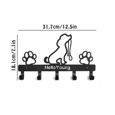 Višenamjenska željezna zidna viseća slatka mačka Stalak za ključeve Svečana atmosfera Zidni stalak za mačke Kuka Kuka za kućanske ključeve Vješalica za kapute