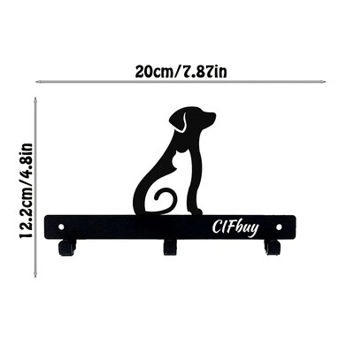 Višenamjenska željezna zidna viseća slatka mačka Stalak za ključeve Svečana atmosfera Zidni stalak za mačke Kuka Kuka za kućanske ključeve Vješalica za kapute