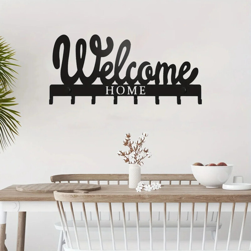 Višenamjenska željezna zidna viseća slatka mačka Stalak za ključeve Svečana atmosfera Zidni stalak za mačke Kuka Kuka za kućanske ključeve Vješalica za kapute