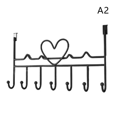 Врата във формата на сърце зад кука Съхранение Закачалка за дрехи на стена Кука Закачалка без пробиви Органайзер за спалня Аксесоари за съхранение