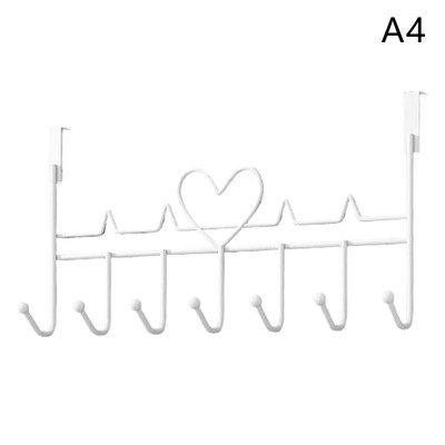 Врата във формата на сърце зад кука Съхранение Закачалка за дрехи на стена Кука Закачалка без пробиви Органайзер за спалня Аксесоари за съхранение