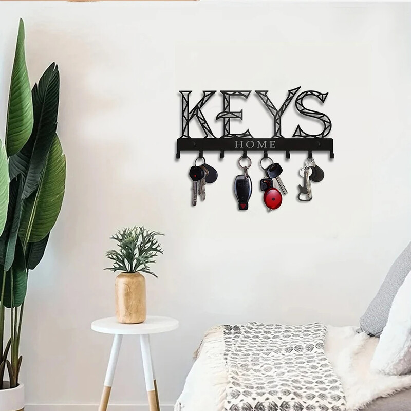 Metalni zidni stalak za pohranu, plutajući držač za ključeve, kuka, ljepilo/bušilica za ugradnju, stalak za pohranu
