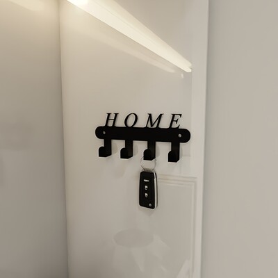 Držač ključeva za zidno ljepilo, kuke za ključeve s 4 kuke montirane na zid, crne vješalice za ključeve za zidni dekor bez bušilice za dnevnu sobu