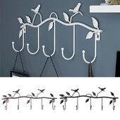 Птици Метална стенна закачалка за палта и закачалка за шапки Многофункционални монтирани закачалки за куки за всекидневна Спалня Декоративен закачащ се под