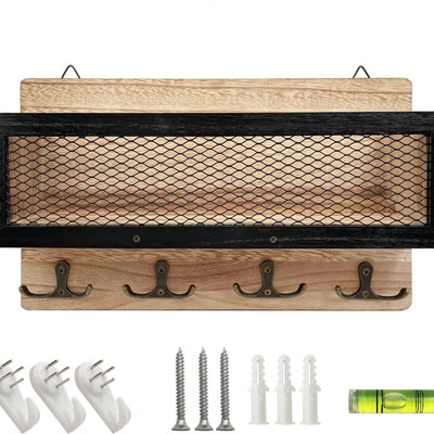 1kom Držač ključeva Zidni nosač za ključeve i lančiće za poštu Stalak za garderobu Kuhinja Dnevni boravak Garderoba (drvo)