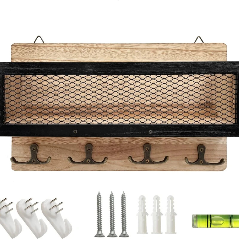 1kom Držač ključeva Zidni nosač za ključeve i lančiće za poštu Stalak za garderobu Kuhinja Dnevni boravak Garderoba (drvo)