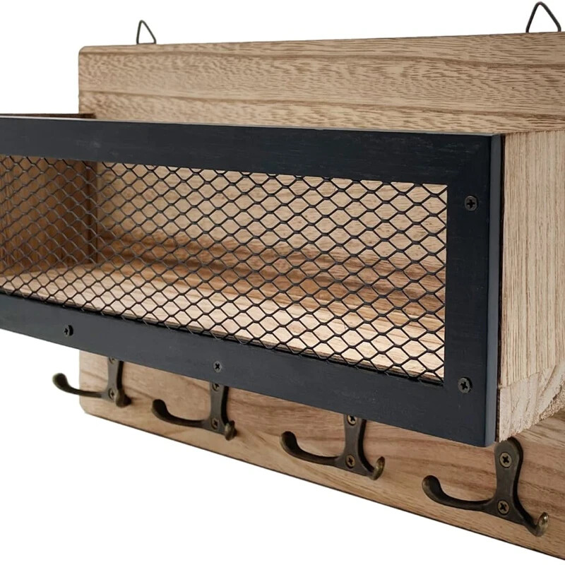 1kom Držač ključeva Zidni nosač za ključeve i lančiće za poštu Stalak za garderobu Kuhinja Dnevni boravak Garderoba (drvo)