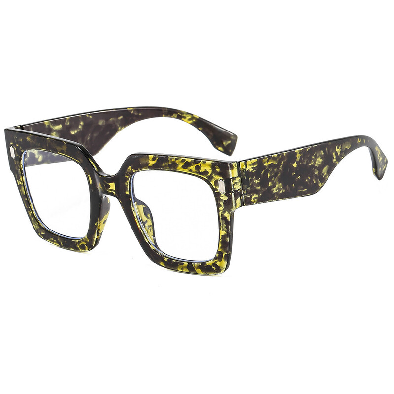 Nauji tarpvalstybiniai anti-mėlynos šviesos akiniai, madingi ir individualizuoti plokštieji akiniai, moteriški paprasti akiniai, kvadratinių rėmelių stiklai