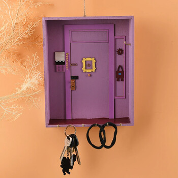 TV Friends Same Style Door Key Hook Ράφι Purple Entry Door Monica\'s Door Frame Organizer τοίχου Διακόσμηση για τους λάτρεις των τηλεοπτικών εκπομπών