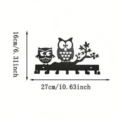 Метален ключодържател със 7 куки Стенен органайзер Стилни куки за кърпи за кухнята и дома Най-голямо удобство