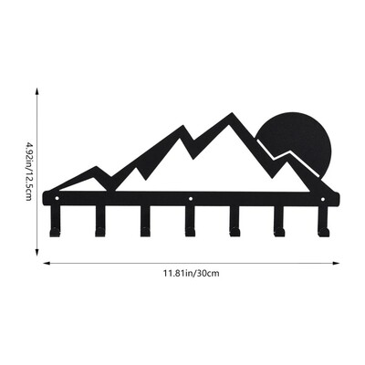 Метален ключодържател със 7 куки Стенен органайзер Стилни куки за кърпи за кухнята и дома Най-голямо удобство