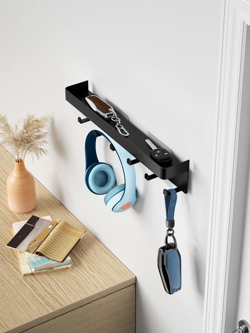 Stalak za odlaganje kuka za kućanstvo bez probijanja, dnevni boravak, spavaća soba, vrata, kupaonica, samoljepljiva kuka u nizu kuka