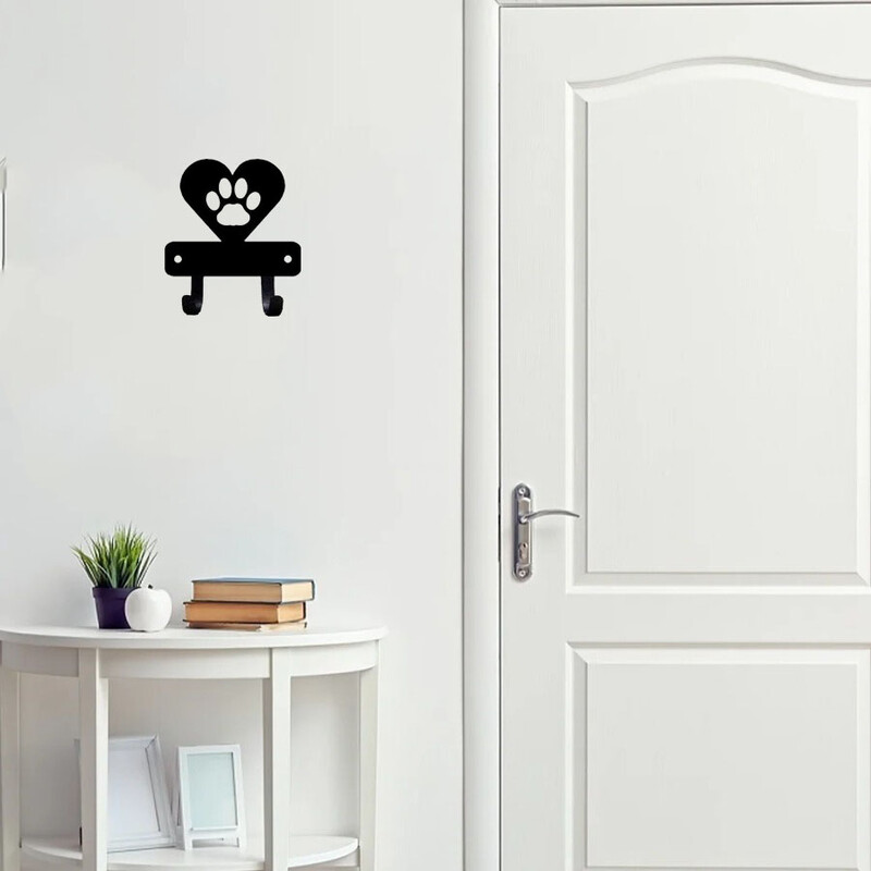 Držač stalka za mačje ključeve Zidne kuke Držač ključeva Stalak za kapute Ukrasna kuka, rukotvorine od željeza, viseće na zidu, montirano na zid, kuke