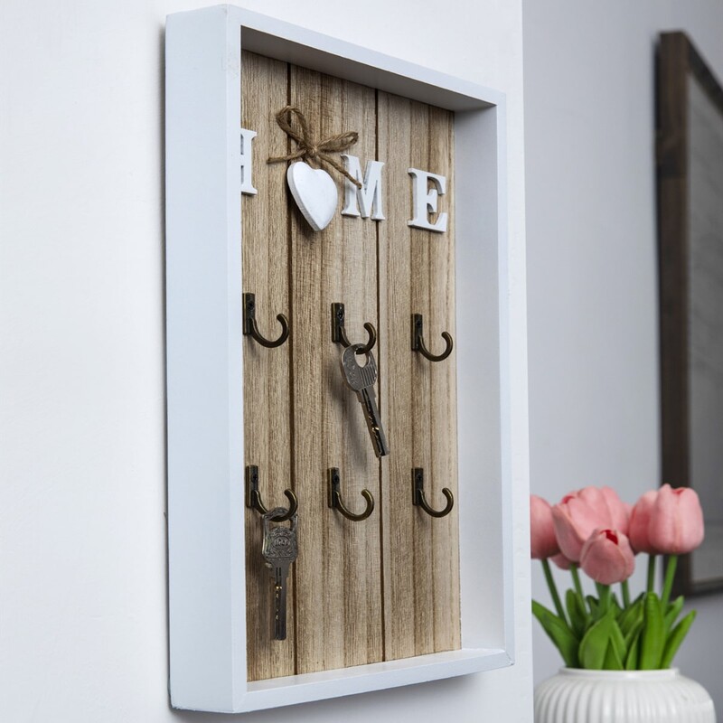 Koka metāla atslēgu āķa dēlis, mājas sienu apdare, dzīvojamās istabas ieejas glabāšanas plaukts