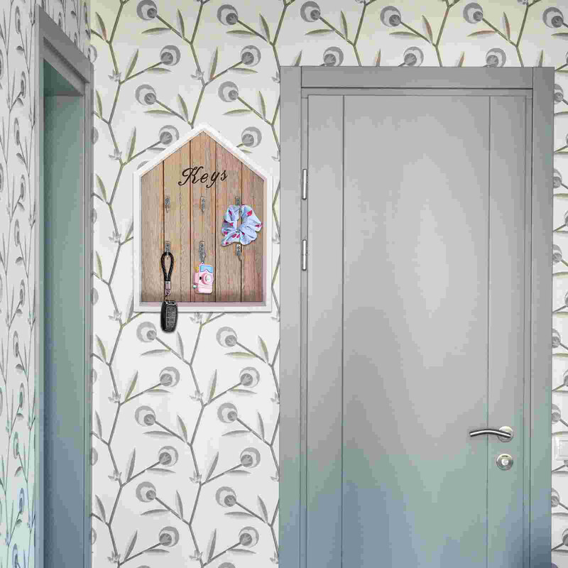 Kutija za pohranu ključeva Stalak za zidni nosač Drveni ormarić za ključeve Ukrasni držač