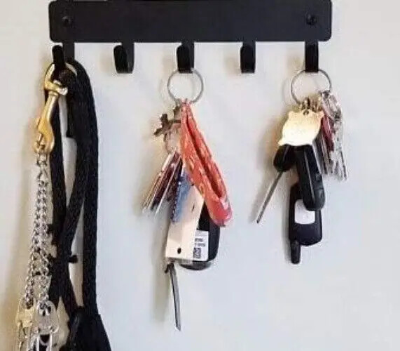 Мотоциклет Cruiser Мотоциклет #12 Закачалка за ключове - 9 инча широк метален стенен арт държач за кърпи за баня, органайзер, рафт за съхранение