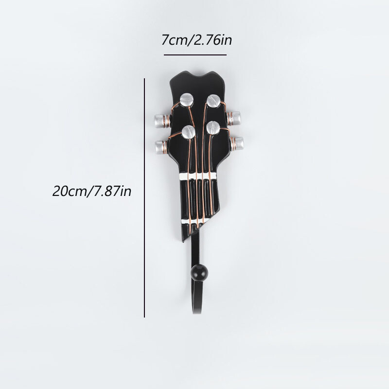 Retro 1 kom Glave za gitaru Kuke Glazbena kućna smola Vješalica za šešire Zidna kuka za uređenje doma