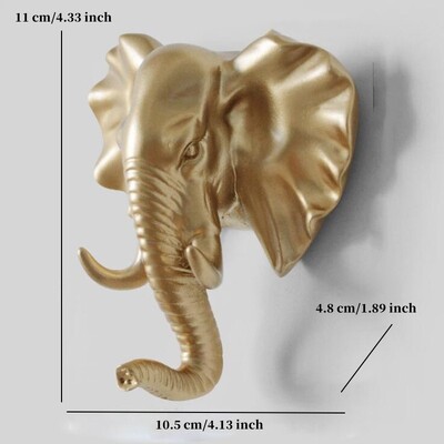 Кука за окачване на стена Реколта Глава на елен Животно за окачване на дрехи Шапка Шал Ключ Еленови рога Закачалка Поставка Декорация на стена