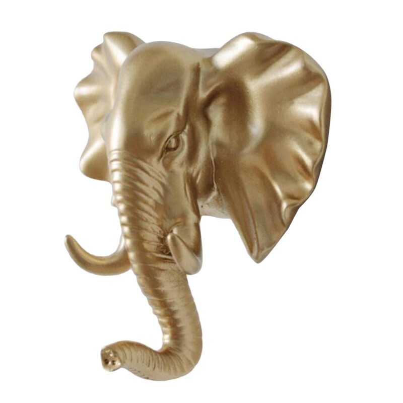 Кука за окачване на стена Реколта Глава на елен Животно за окачване на дрехи Шапка Шал Ключ Еленови рога Закачалка Поставка Декорация на стена