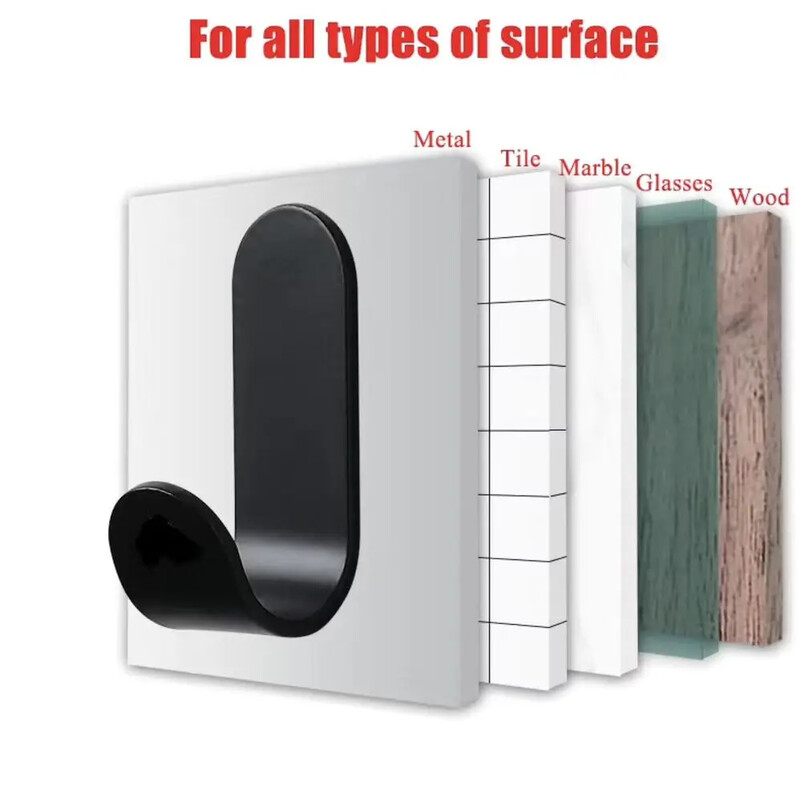 6 бр. Самозалепващи здрави стенни куки Кука за кърпи Закачалка за врата Чанта за ключове Държач за куки за палто Кухненски аксесоари за баня Домашен органайзер