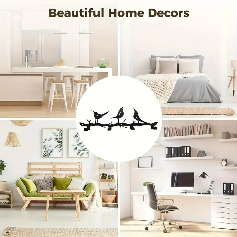 Nauja kaimiška paukščių sieninė raktų laikymo lentyna, metalinis puodelių stovo laikiklis namų dekoravimui, vietą taupantis laikymo laikiklis pakabinamas ant sienos