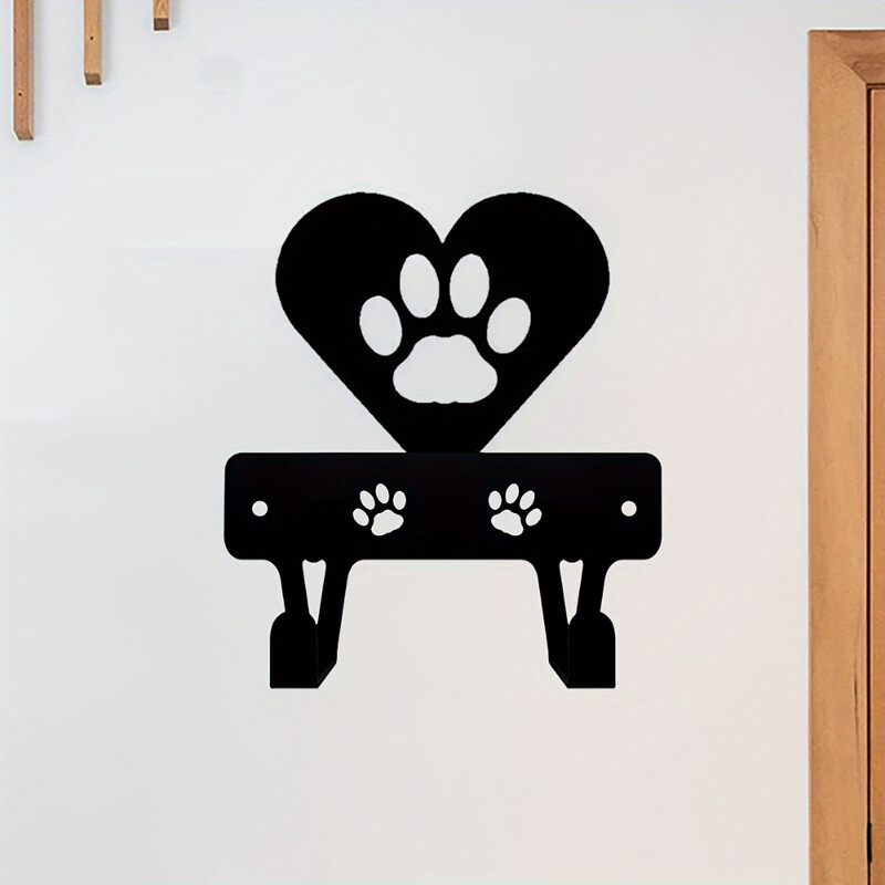 1vnt miniatiūrinis katės letenėlė širdies raktų laikiklis (3,5 colio) Naujas metalinis sieninis kabliukas, pakabinamas ant sienos, kabliukai, raktų laikiklis