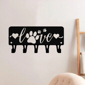 1 vnt Puppy Dog Love raktų kabykla ir laikiklis – metalinis sieninis piešinys šunų mylėtojams, dekoratyvinis ir funkcinis namų raktų laikiklis