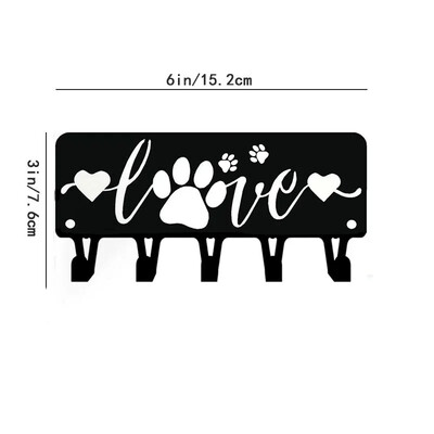 1 vnt Puppy Dog Love raktų kabykla ir laikiklis – metalinis sieninis piešinys šunų mylėtojams, dekoratyvinis ir funkcinis namų raktų laikiklis
