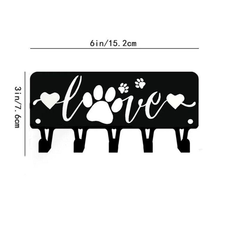 1 vnt Puppy Dog Love raktų kabykla ir laikiklis – metalinis sieninis piešinys šunų mylėtojams, dekoratyvinis ir funkcinis namų raktų laikiklis