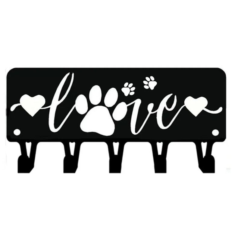 1 vnt Puppy Dog Love raktų kabykla ir laikiklis – metalinis sieninis piešinys šunų mylėtojams, dekoratyvinis ir funkcinis namų raktų laikiklis