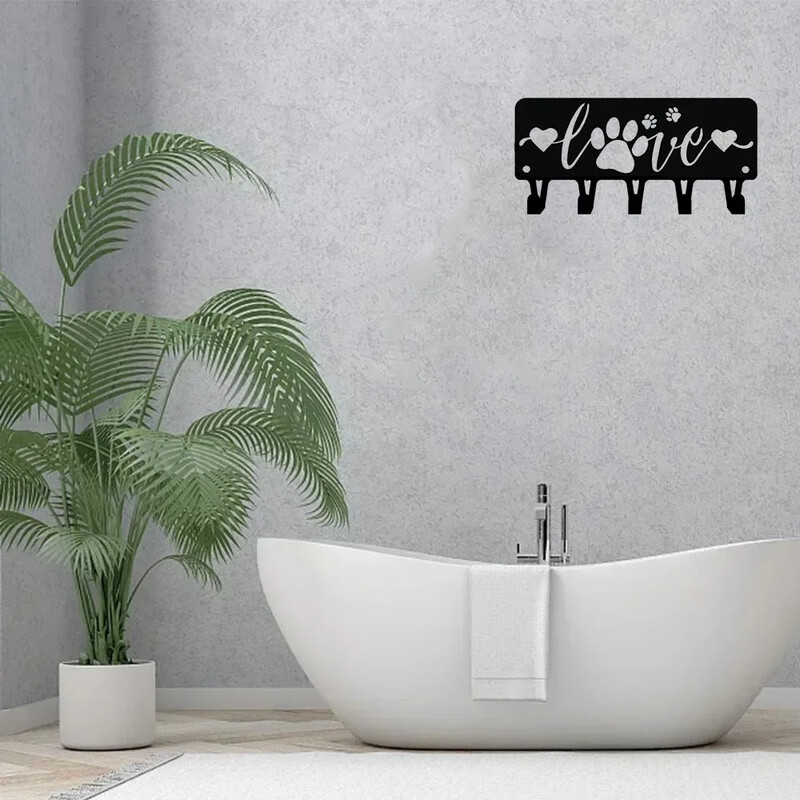 1 vnt Puppy Dog Love raktų kabykla ir laikiklis – metalinis sieninis piešinys šunų mylėtojams, dekoratyvinis ir funkcinis namų raktų laikiklis