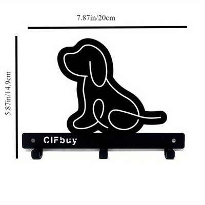 1vnt žavus sieninis raktų laikiklis – šuniuko priedų raktų laikiklis su sieniniu kabliuku šuniuko sieninis raktų laikiklis, žavus