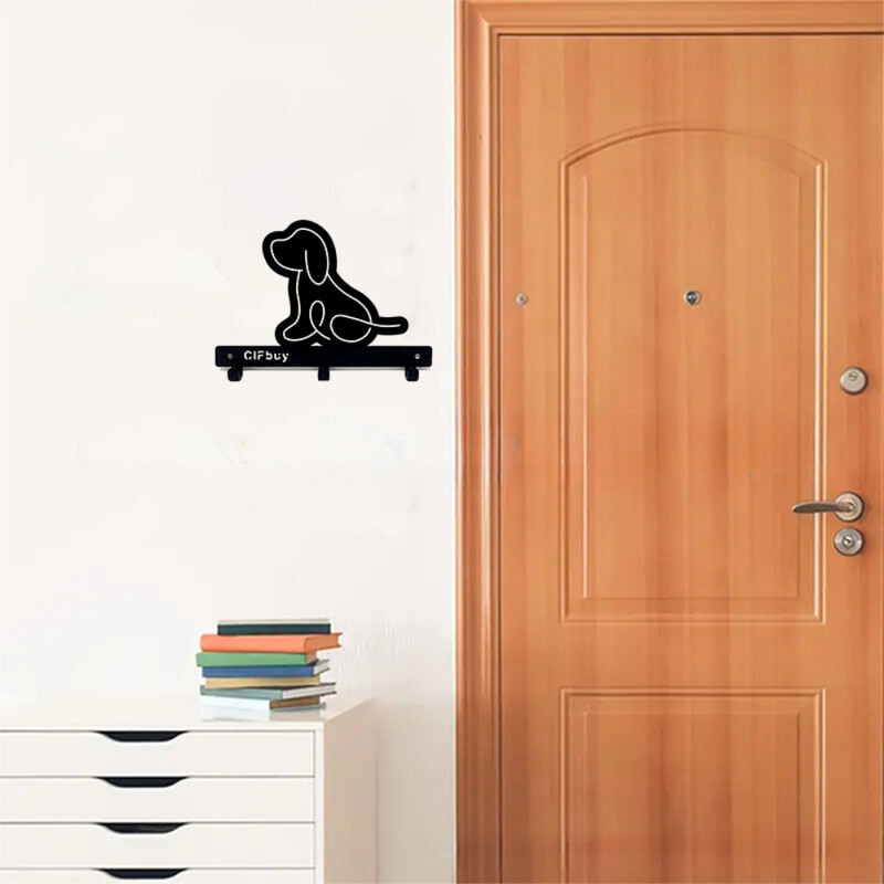 1vnt žavus sieninis raktų laikiklis – šuniuko priedų raktų laikiklis su sieniniu kabliuku šuniuko sieninis raktų laikiklis, žavus