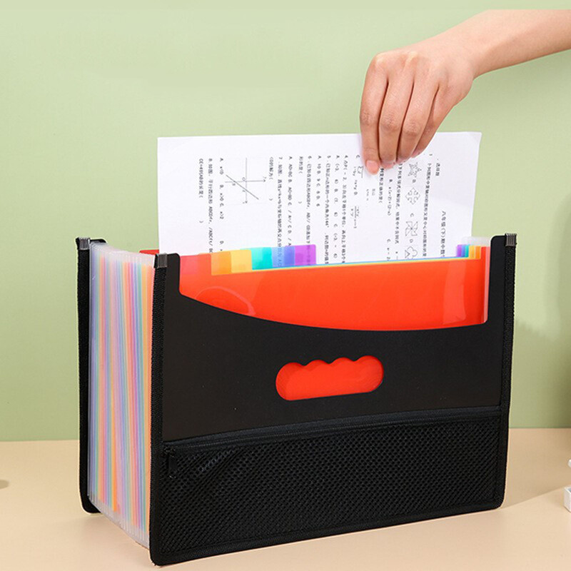Rozširujúci sa priečinok na spisy 12 vreciek, organizér na spisy veľkosti A4, veľká kapacita, prenosný priečinok na spisy do triedy, kancelária