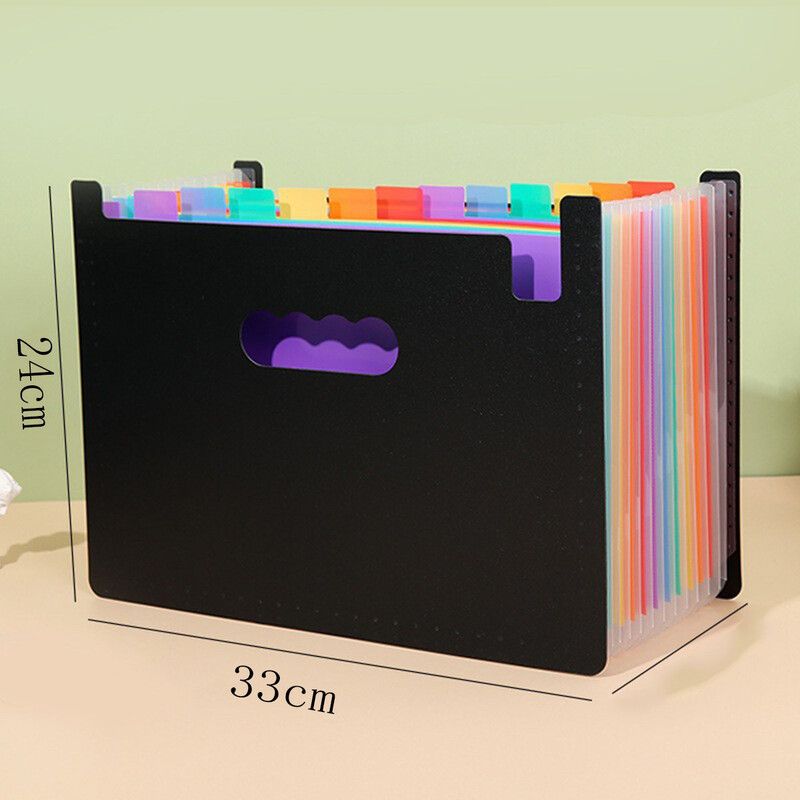 Rozširujúci sa priečinok na spisy 12 vreciek, organizér na spisy veľkosti A4, veľká kapacita, prenosný priečinok na spisy do triedy, kancelária