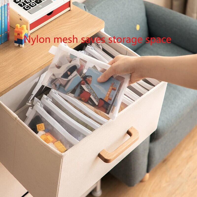 3kom/komplet Prozirna vrećica za dokumente Mrežasta vrećica s informacijama na patentni zatvarač Mala svježa torba za tiskanice velikog kapaciteta