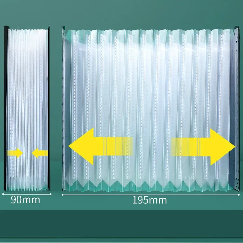 Višeslojna stojeća ispitna papirnata vrećica Vertikalni orgulja A4 Stol za pohranu podataka Organizatori Uredska prijenosna mapa Školski pribor