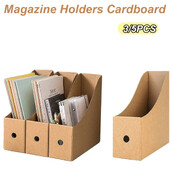 3/5 KOM Kartoteke za časopise Kraft papir Materijal Kartonski držač za fascikle Stojeći časopisi Knjige Dokumenti Stalak za pohranu Stolni organizator