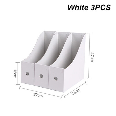 3/5 KOM Kartoteke za časopise Kraft papir Materijal Kartonski držač za fascikle Stojeći časopisi Knjige Dokumenti Stalak za pohranu Stolni organizator