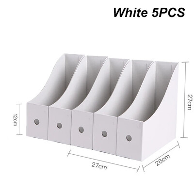 3/5 KOM Kartoteke za časopise Kraft papir Materijal Kartonski držač za fascikle Stojeći časopisi Knjige Dokumenti Stalak za pohranu Stolni organizator