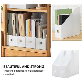 3Pcs Office Desktop Box Desktop Document Organizer Θήκη περιοδικού γραφείου Βιβλιοθήκη γραφείου