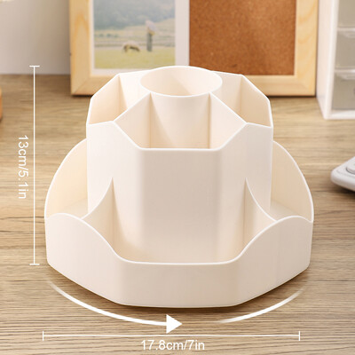 Plastični rotirajući držač za olovke velikog kapaciteta Kutija za pohranu Uredska radna stolna radna jedinica za pohranu pisaćih materijala Luksuzno svjetlo