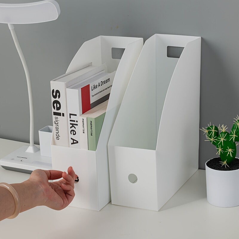 1kom Plastične fascikle Držači knjiga Stolni organizator dokumenata Uredski držač Vertikalno razvrstavanje Kutija za pohranu Pribor za pisanje