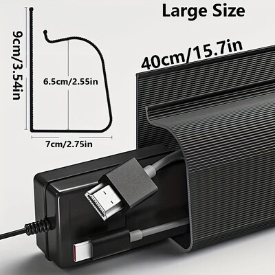 Upravljanje kabelom ispod stolnog kanala Cable Raceway kabel Hider Stolni nosač kabela Bez bušenja ispod stolnog nosača kabela