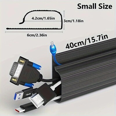 Upravljanje kabelom ispod stolnog kanala Cable Raceway kabel Hider Stolni nosač kabela Bez bušenja ispod stolnog nosača kabela