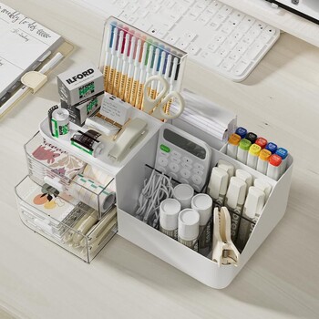 Desktop Storage Box Καλλυντικά Συρτάρι τύπου Cute Box Office Stationery Organizer Box Study Desk Storage Rack