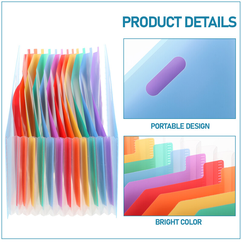 A4 formāta Accordian Atbilstoši failu organizatoram Mapes varavīksnes orgānu krātuves paplašinātāja failu mapes krātuve biroja paplašināšanai